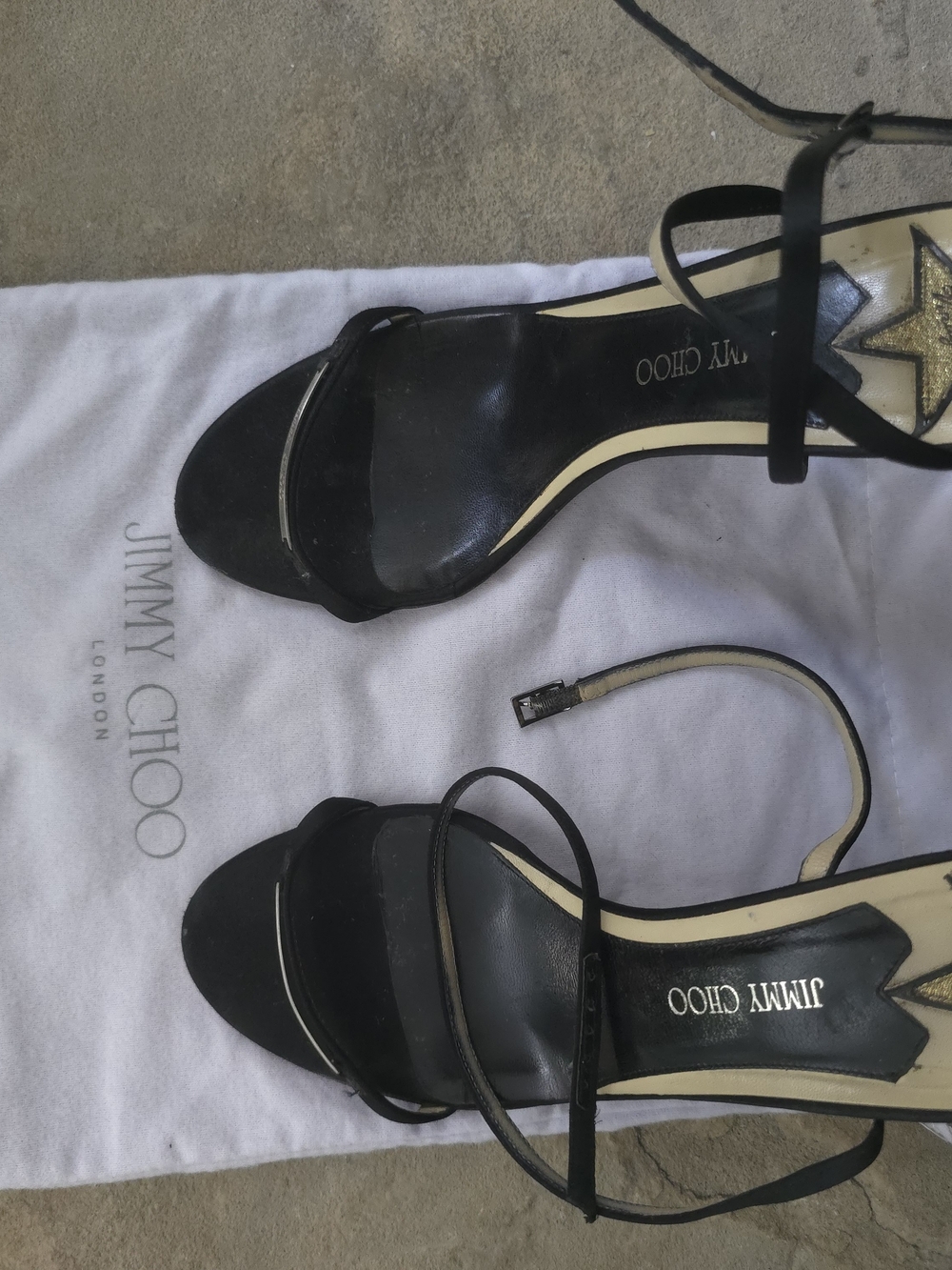 Jimmy Choo Black Strappy Sandals - Picture 2 of 7